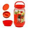 Barattolo per Insalata con Apertura Laterale Contenitore per Insalata Scatola Ermetica per Meal Prep con Scomparto per Condimento Ciotola Riutilizzabile Sicura per Alimenti per Viaggio Ufficio Pranzo
