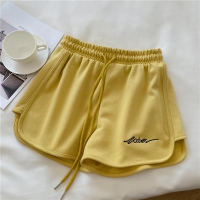 Sommar Lösa Ytterkläder Hemshorts Hög Midja Casual Sport Vida Ben Yoga Shorts Damshorts