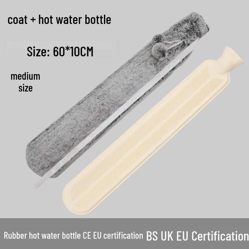 Explosion-Proof Hot Water Bottle: Rubber Design for Stomach and Feet, Long-Lasting Warmth