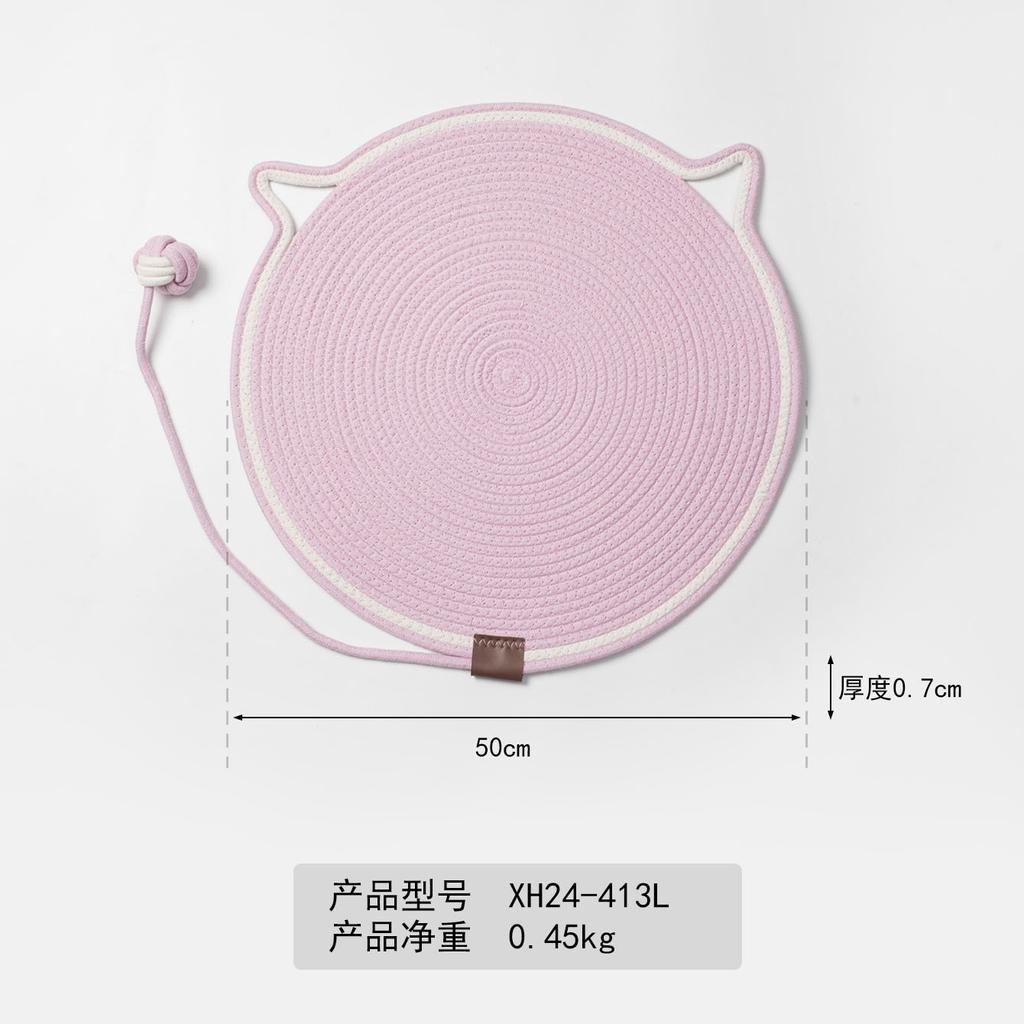 Pleciony Koc z Poduszkami w Kształcie Kocich Łap Bawełniany Koc do Leżenia dla Kota Bawełniana Podkładka do Spania Odporny na Zużycie Artefakt do Pazurów Mata do Łóżka dla Kota Mata do Drapania dla Kota