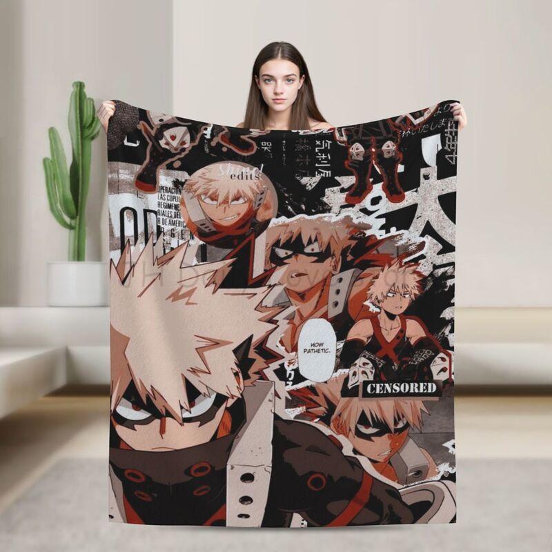 Bakugou Katsuki My Hero MHA Academia Anti-Pilling Fleece Blanket Comfortable Microfiber Blankets Soft Cozy Throws All Seasons