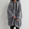 AUT1029645CMP Women Oversized Zip Up Hoodie Long Sleeve Solid Color Loose Casual Long Hooded Jacket S-5XL