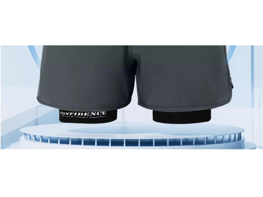 Pánské letní rychleschnoucí dvouvstvové plážové šortky: Velká velikost, Design proti rozpakům, Ideální pro plavání a sport