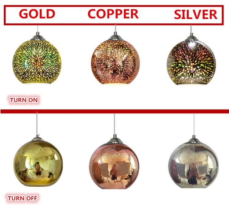 3D LED Colorful Glass Pendant Light - Nordic Minimalist Design for Dining, Shop, Restaurant, or Bedroom