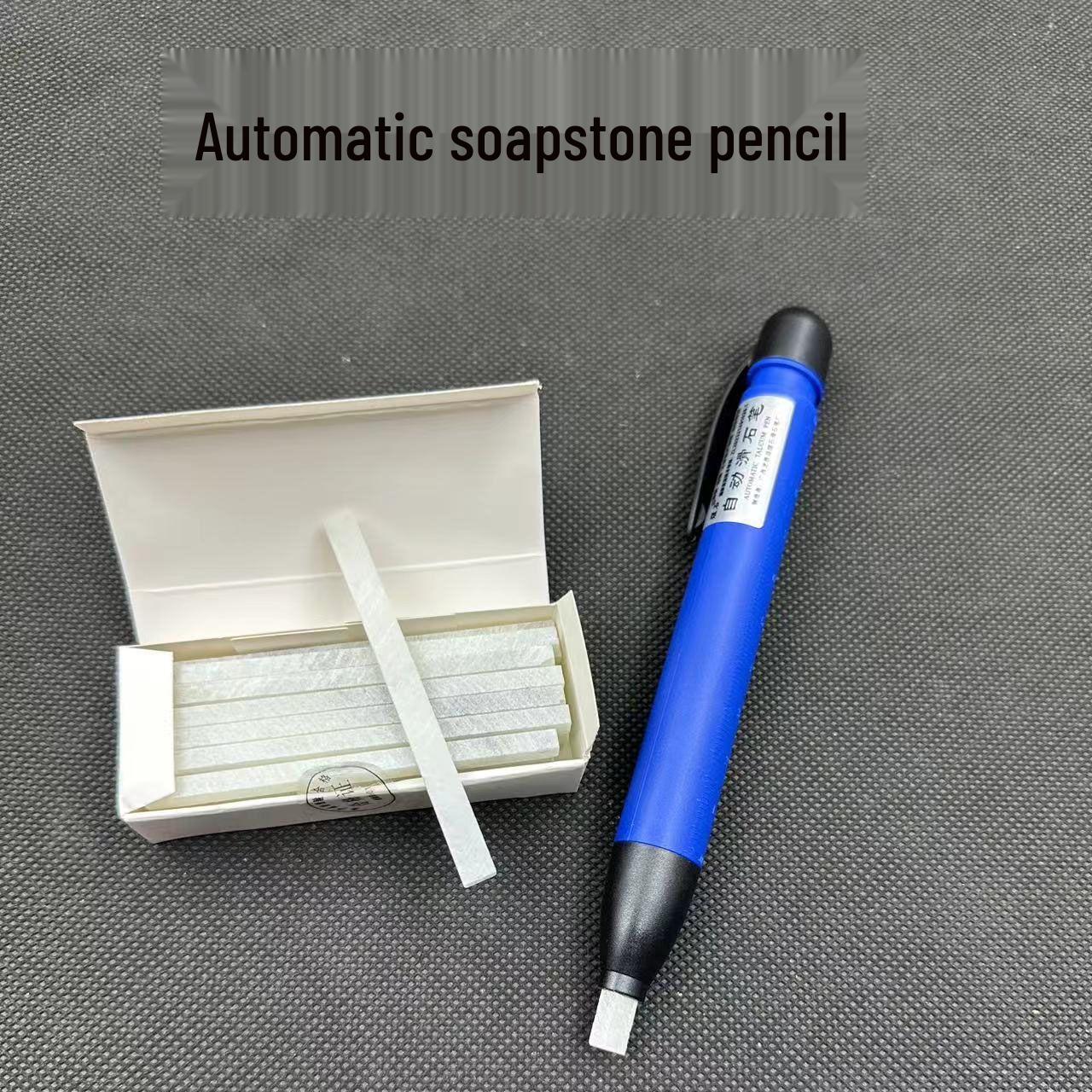 

Waterproof Retractable Metalworking Marking Pen - Dustless Automatic Soapstone Pen for Railway Maintenance. 20 Refills
