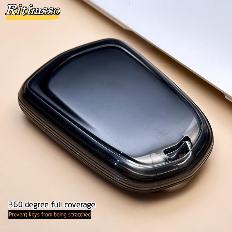 Car Key Shell Case Cover for Cadillac ATS CT6 CTS DTS DF27 XT5 Escalade ESV SRX STS XTS ELR 2014 - 2018 Remote Key Holder Keychain