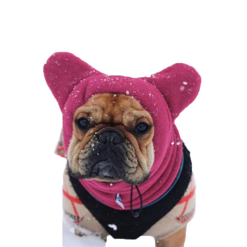 Cozy Solid Color Dog Hat - Cute Fleece Pet Headgear