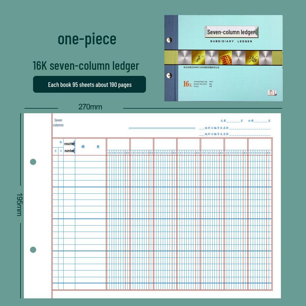 200-seitiges Loseblatt-Hauptbuch & Kassenbuch