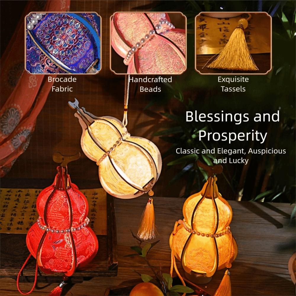 Handmade Material Package Song Dynasty Brocade Gourd Lantern DIY Material Package Creative Design Ancient-style Gourd Lanterns