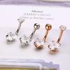 Rings Pc Belly Button 1 Nail 14g Surgical Steel Navel Rings Dangle Navel Body Piercing Jewelry
