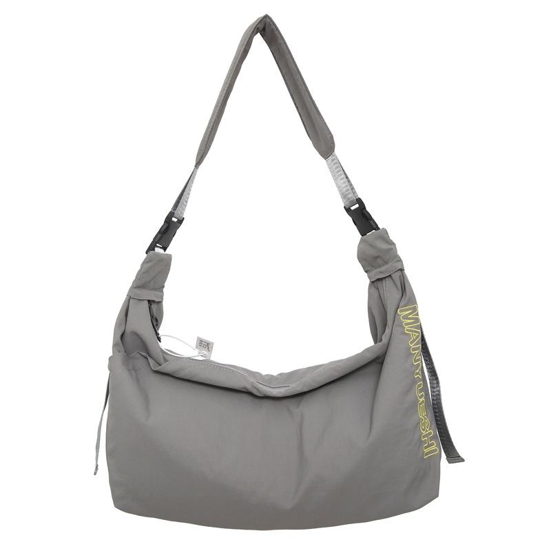 

Spring new street photography college style letter satchel casual women s large-capacity shoulder sports bag серый