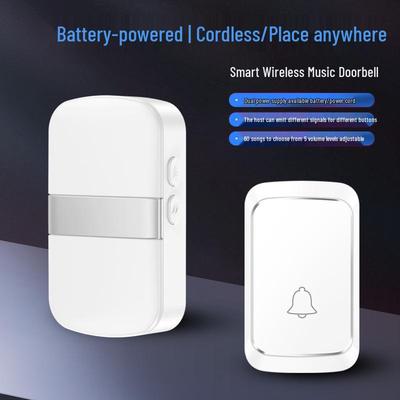 Wireless Battery-Powered Doorbell for Home, Long-Range Remote, Ideal for Elderly Call Assistance