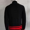 2024 Autumn Men's Casual Solid Color Half-High Collar Button Sweater