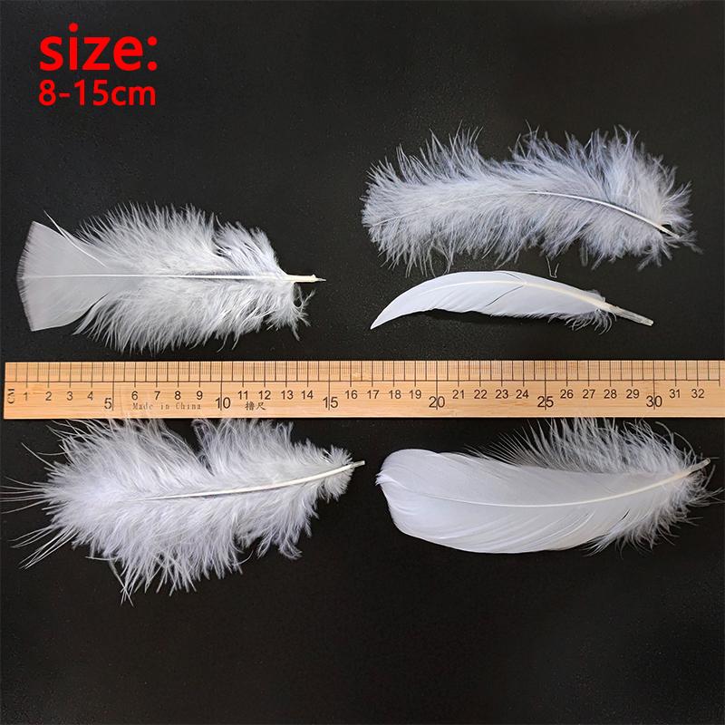 8-15Cm Feathers Long Decoration Bulk White Plume 50Pcs Chicken Goose For Massage Pictures Tree Dreamcatcher Crafts Plumas Small