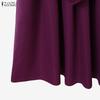 ZANZEA Women Long Sleeve Stripe Blouse and Long Skirts Casual Two Piece Sets
