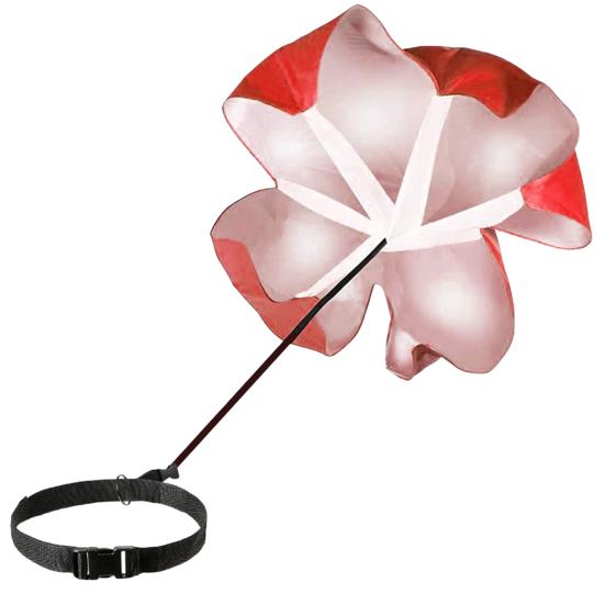 Widerstandsfallschirm, verstellbarer Bund, verschleißfest, gute Zähigkeit, wiederverwendbar, tragbar, Laufgeschwindigkeitstraining, Beschleunigungstraining, Fitness