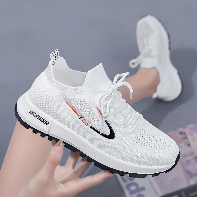 Mesh Breathable Women Casual Sneakers Lace-up Vulcanized Shoes Ladies Platform Sneakers Female Shoes