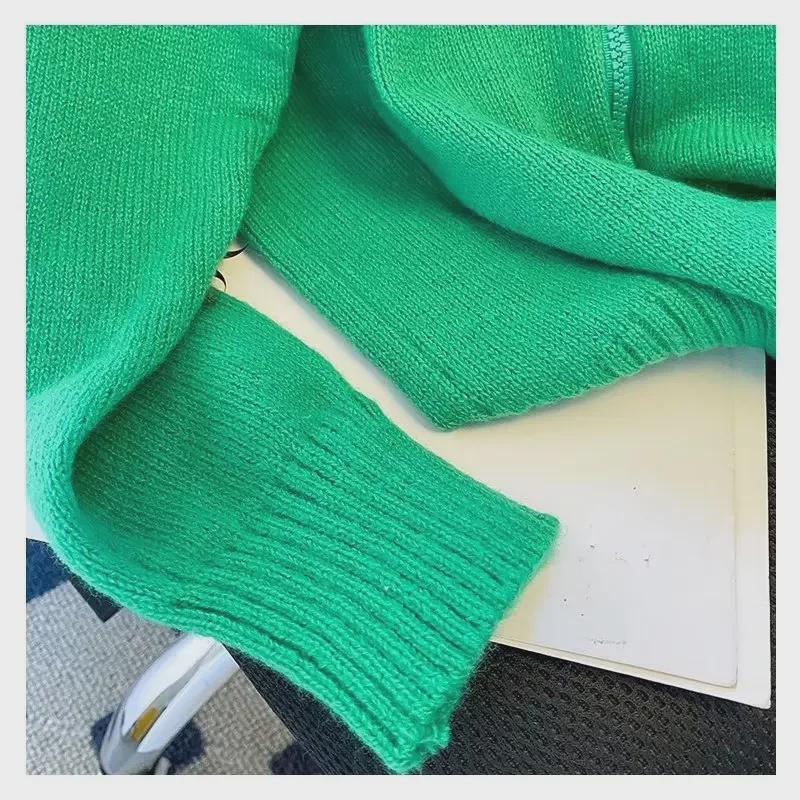 Herren Herbst 2023 Lockerer Halbpullover mit doppeltem Reißverschluss - Verdickte Strickjacke im Hongkong-Stil