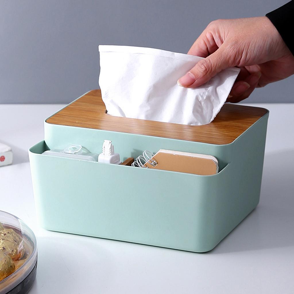 Tissue Box Cover PP Fiberboard Simple Fashionable Facial Paper Dispenser Box for Bedroom Living Room Kitchen