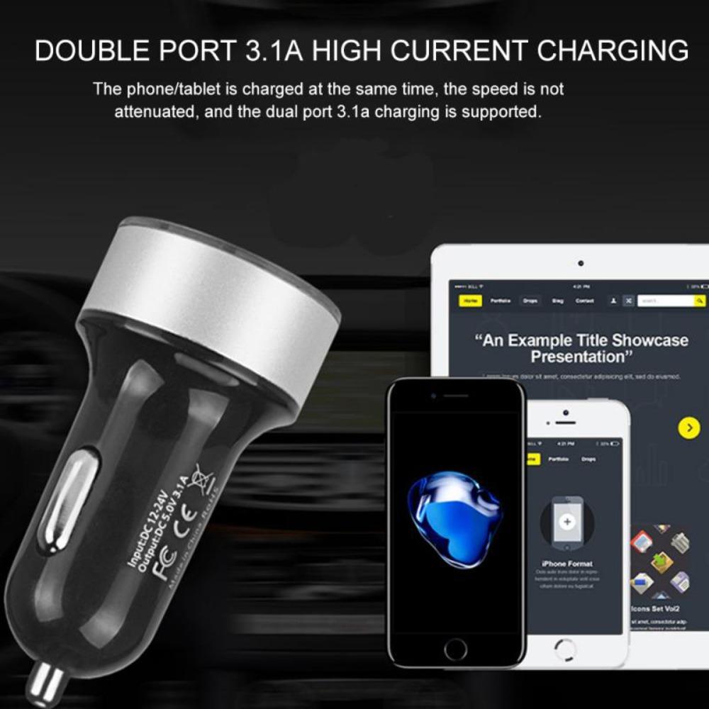 Digital Display Dual USB LED Voltmeter Car Charger Car Charger Dual USB  Mobile Phone