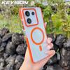 KEYSION Transparent Magnetic Case for MagSafe for Redmi Note 13 Pro 5G 13 4G Clear Shockproof Phone Cover for Redmi Note 13 Pro+ 5G