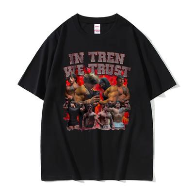 In Tren We Trust Tren Twins T-shirt Mannen Bodybuilders Fitness Sportschool T-shirts Mannen Vrouwen Katoen Oversized T-shirts Heren Casual T-shirt