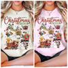 Vintage Train Trendy Casual Short Sleeve Cute and Friends Main Street Christmas Tshirtland Holiday Family