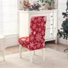 Printed Christmas Day Elastic Chair Cover Household One-Piece Half-Pack Stool Cover Hotel Dining Table Chair Cover