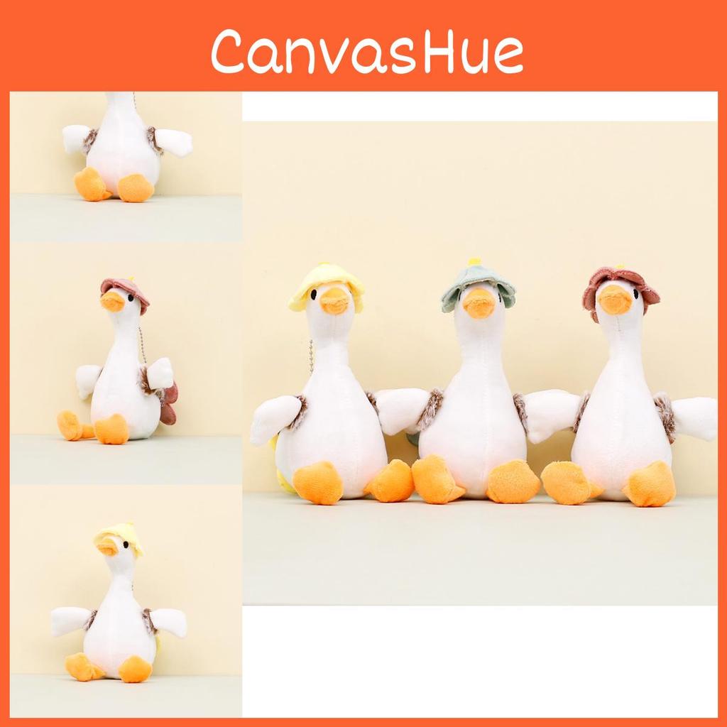 Porte-clés Peluche Mignonne Oie Blanche Poupée Canard Dessin Animé Accessoire Sac à Dos