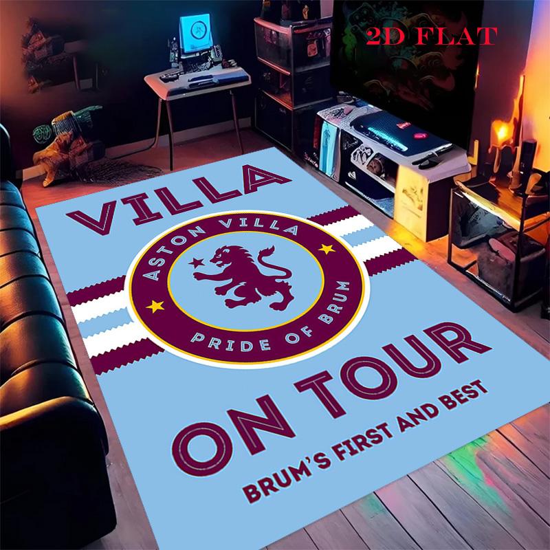 Aston Villa Logo Carpet Rug for Living Room Bedroom Home Sofa Decoration,Kids Play Nonslip Floor Mat