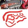 Silicone Radiator Hose Kit Radiator Tubing Water Coolant Heater Hose Tube Set For CR‑X 1988 to 1991 Red