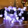 Natural Amethyst Decorative Lights Crystal String Lights Raws Stones  30 LEDs With Remote Control, Hanging  Reikis Ornaments