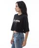 Billabong Modern EMB Logo Short Cropped Tee, Women's, Black