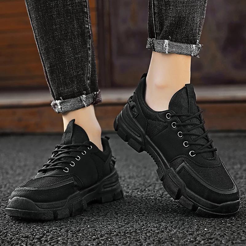 New Men's Short Boots  Comfortable Training Shoes Outdoor Leisure Breathable Sneakers Men Non-slip Wear-resistant Work Boots