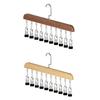 Wooden Hanger For Hats Clothing Vertical Storage Space Saving Organizers With Stainless Steel Construction