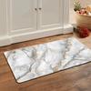 Luxury White and Gold Marble Kitchen Mat Soft Thickened Kitchen Floor Mat Waterproof Non-slip Oil-proof Floor Mat Runner Rug for Kitchen