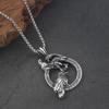 Retro Krähenanhänger Halskette: Herren-Kette aus Edelstahl mit Tieranhänger - Hip-Hop Schmuck