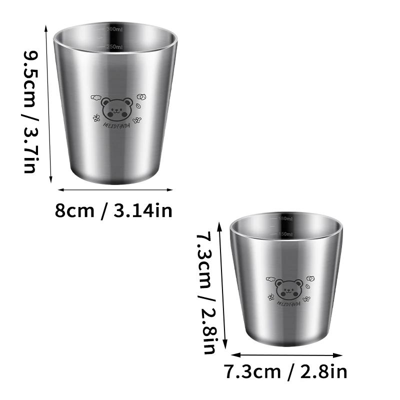 1/2Pcs 300ml 316 Stainless Steel Baby Food Bowl Set for Children, Specially Designed for Babies