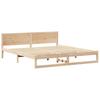 Natural Wooden Bed Frame with Headboard 180 X 200 Cm Solid Pine Wood