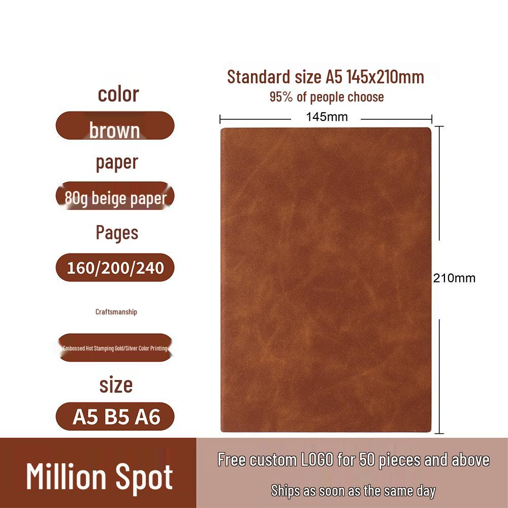 A5 Custom Logo Student Planner: Creative Thick Notebook & Diary Set