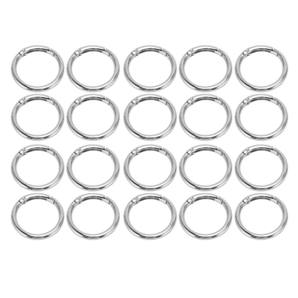 20pcs Gold Spring O Rings Silver Snap Clips Jewelry Tools Spring Clasps  Keychain