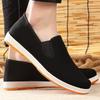 Men's Black Handmade Non-Slip Wear-Resistant Cloth Shoes with Thousand-Layer Sole
