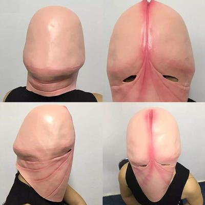 Lustige Latex Kopfmaske Halloween Streich Witz 3D Penis Schwanz Party Cosplay Kostüm