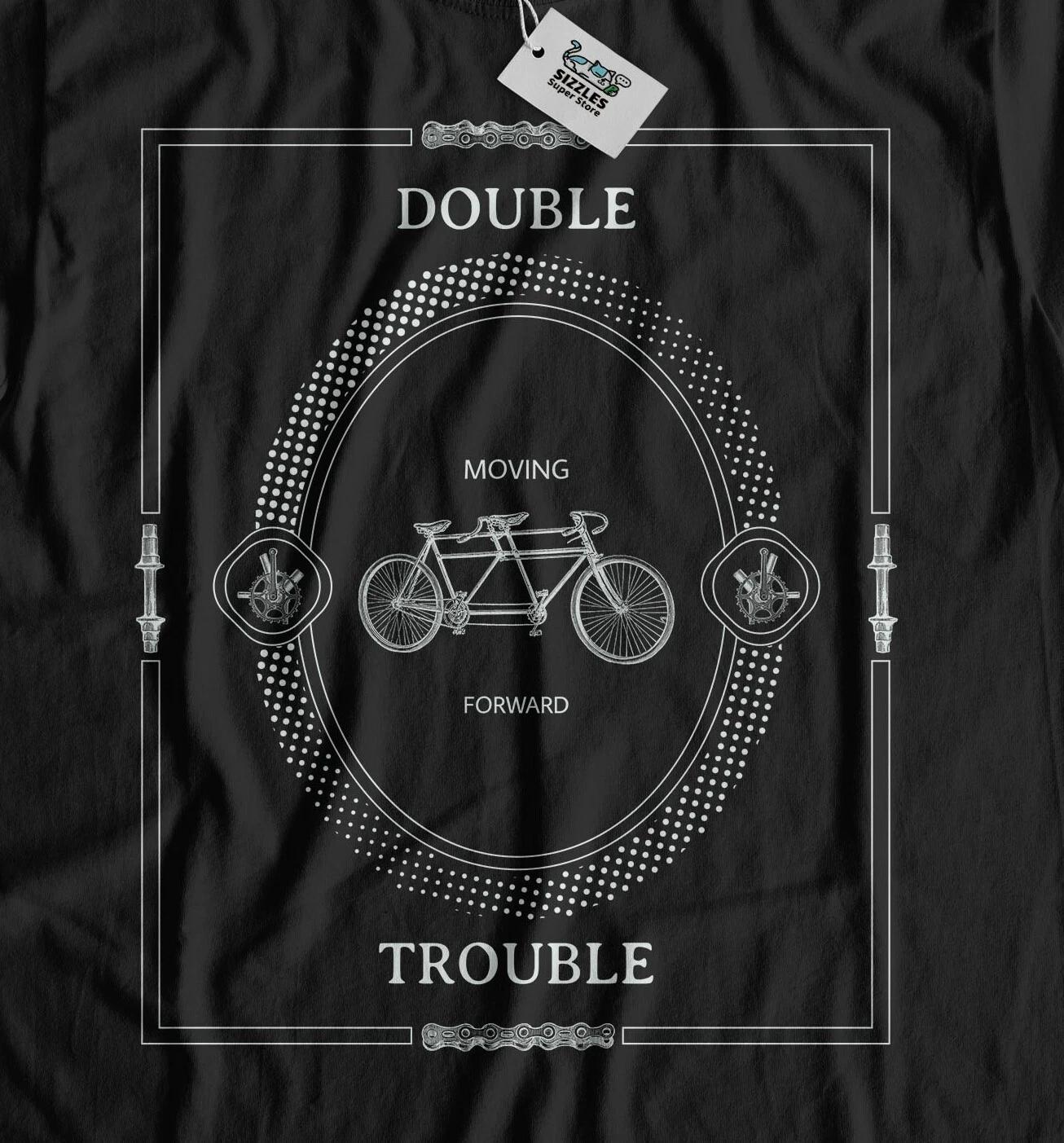 Двойная Проблема Унисекс Смешная Футболка с Тандемным Велосипедом Подарок для Велосипедистов 3XL