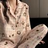 Cloud Cotton Women's Autumn Pajama Set: Long Sleeve, Long Pants, Cute & Casual Homewear, Wearable Outdoors