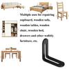 10 Pcs 1 9/10" Adjustable L-Shape Corner Brace with Slot, Metal Connector Slidable Slotted Joint Right Angle Bracket Fastener for Wood Chair