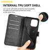 For iPhone 15 Pro Max Wallet Case Litchi Texture Shockproof Leather Flip Stand Phone Cover