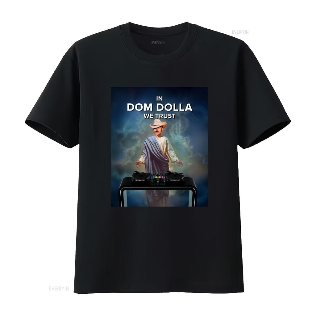 In Dom Dolla We Trust x Funny Meme House T Shirt Music Rave Dubstep Techno Top Festival Merch Electronic Dance EDM Club Casual