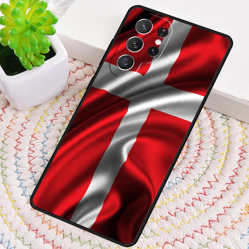 Dänemark Flagge Handyhülle für Samsung Galaxy note 10 pro S26 Ultra S23 S24 FE S25 S21 S22 PLUS stoßfest Hülle