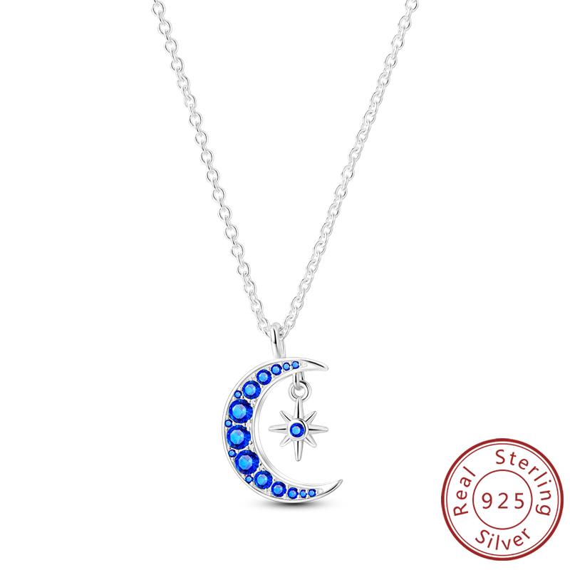 New Copper Necklaces Tulip Heart Sun Star Moon Bow Zircon Pendant Necklace For Women Fashion Jewelry Making Gifts